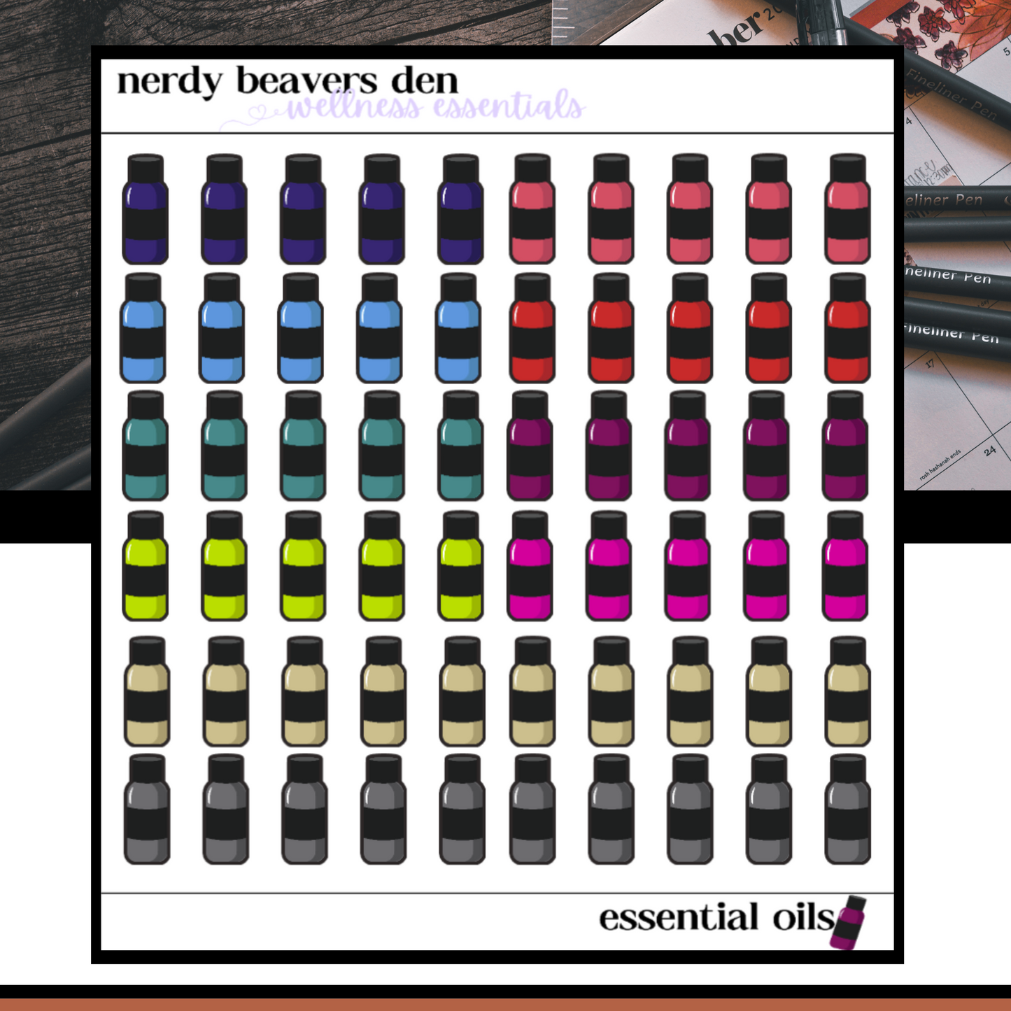 Essential Oil Icon Stickers