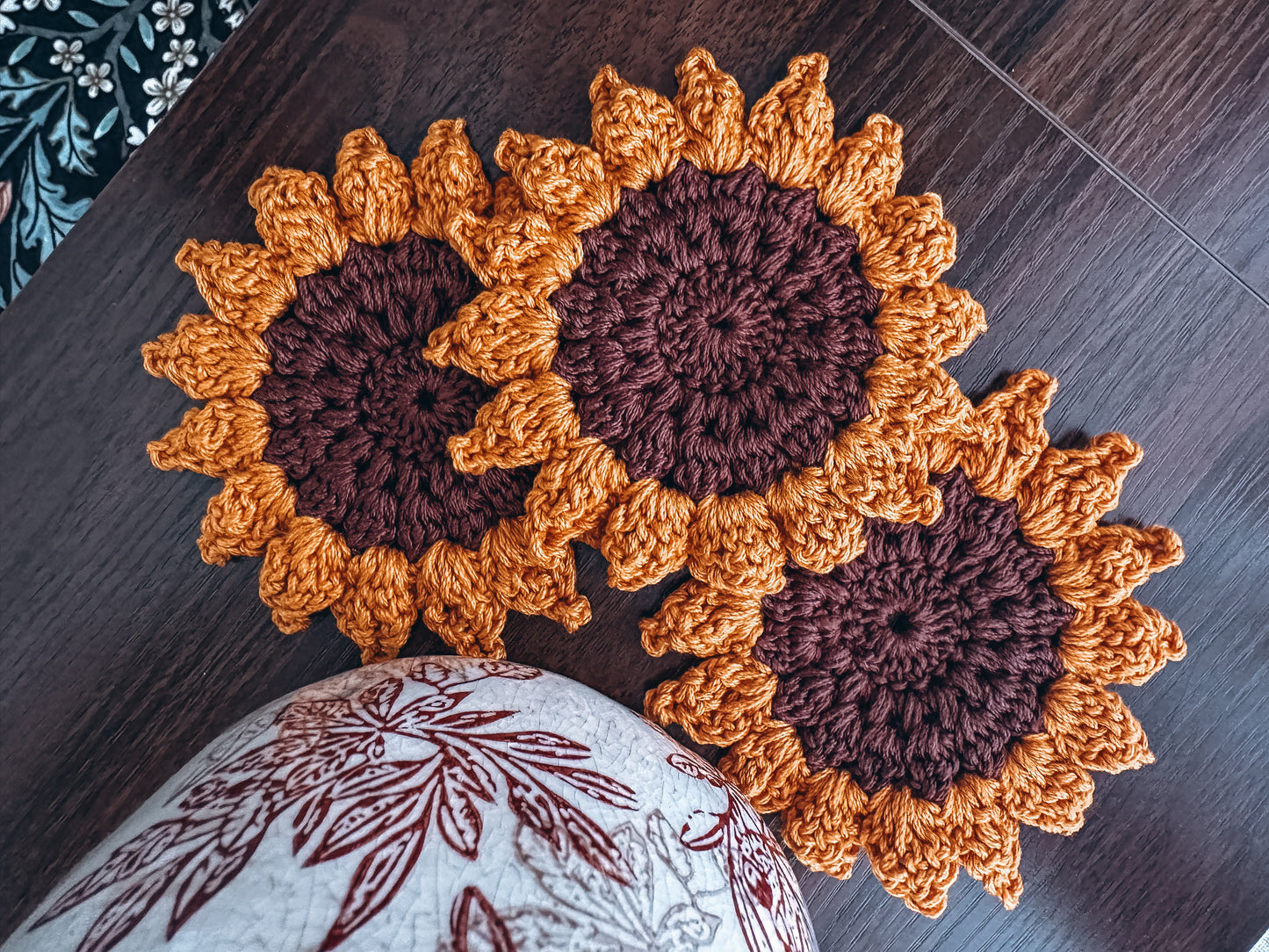 Sunflower Coaster Set