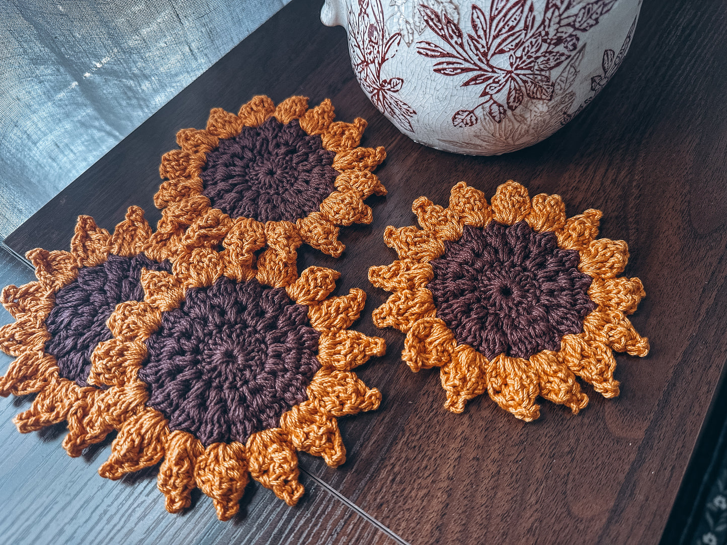Sunflower Coaster Set