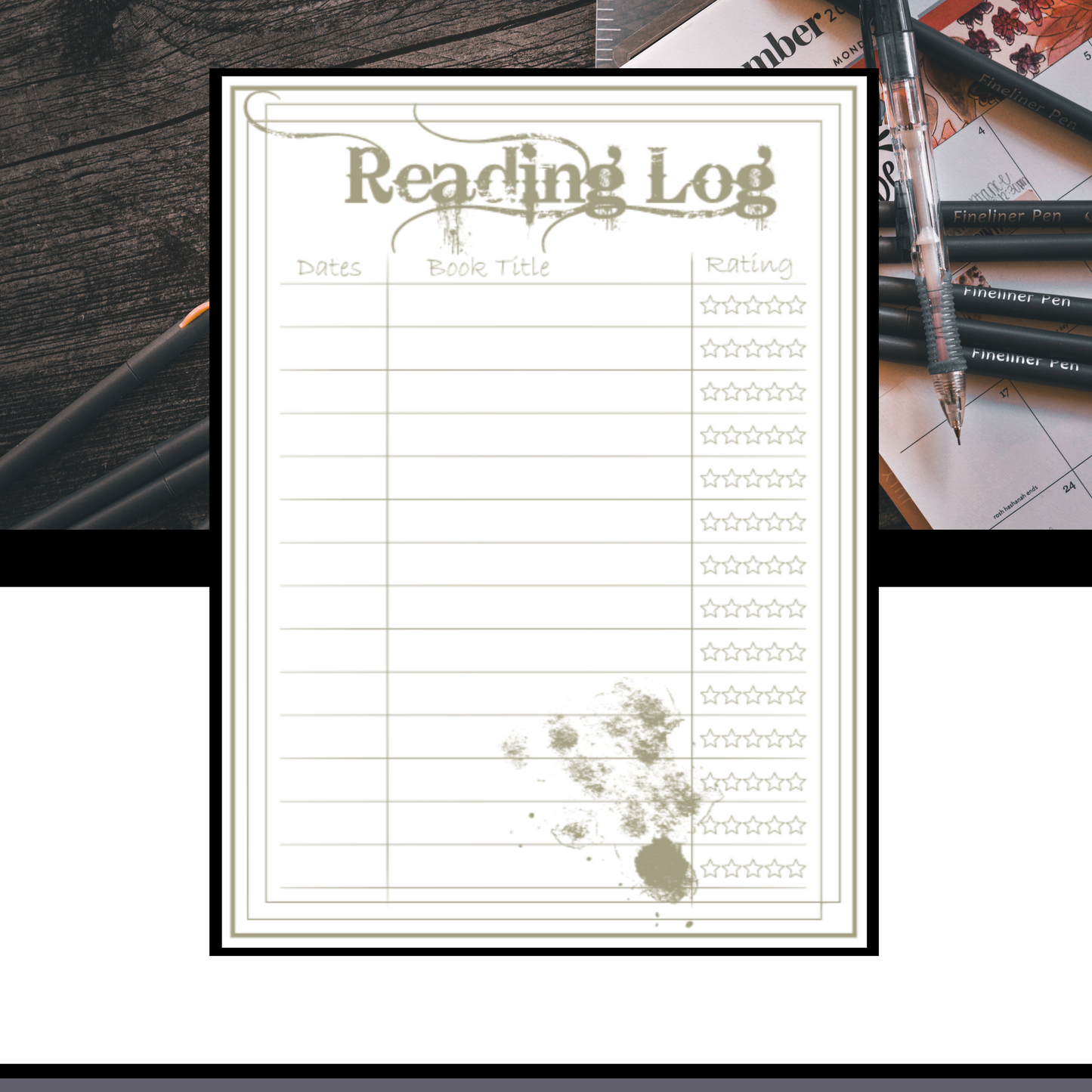 Reading Log Stickers