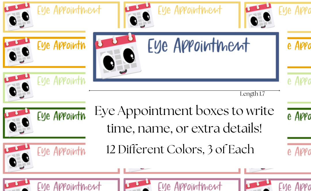 Eye Appointment Stickers