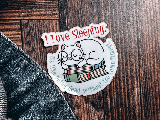 I Love Sleeping Sticker