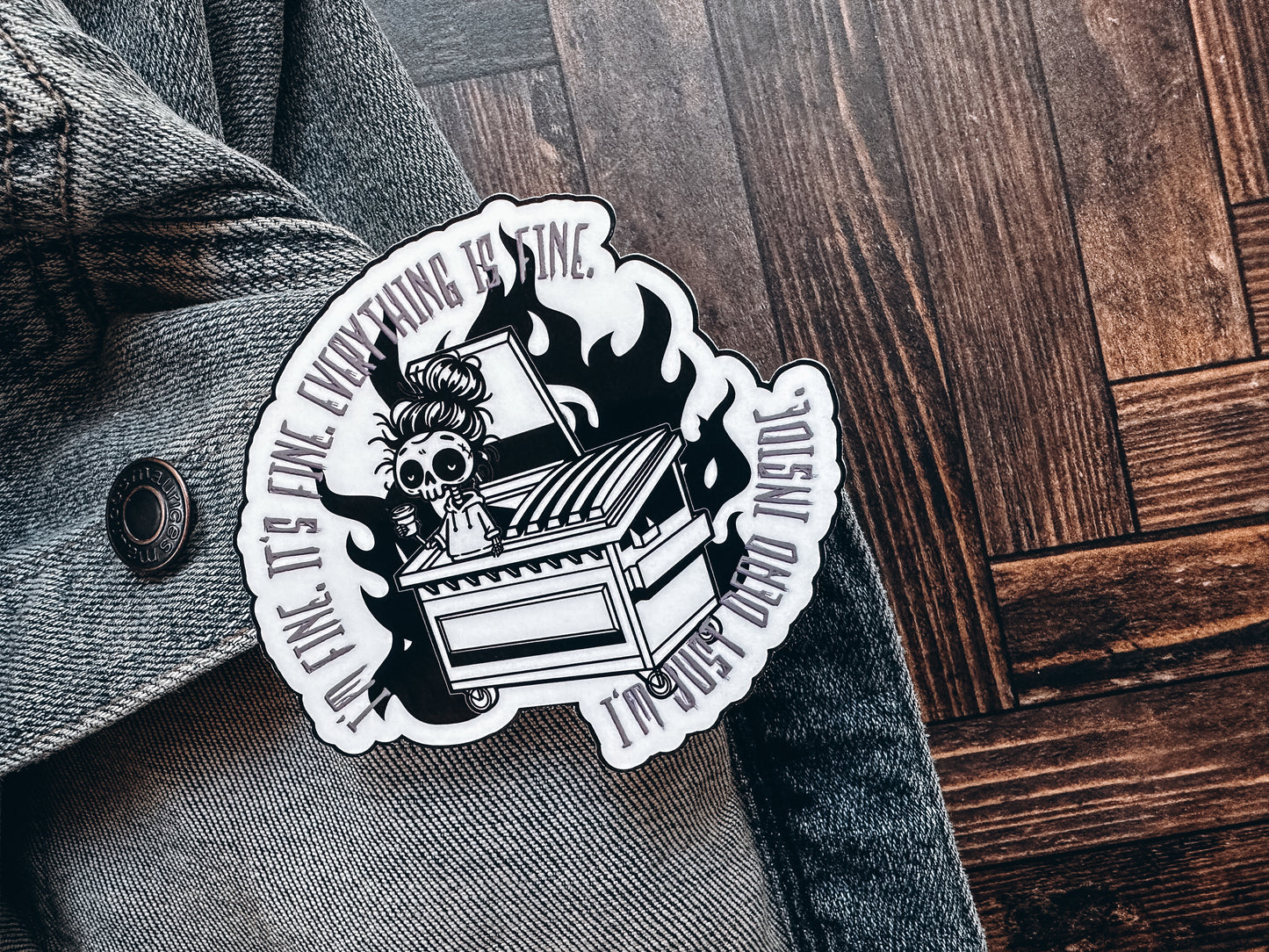 Dumpster Fire Fine Sticker