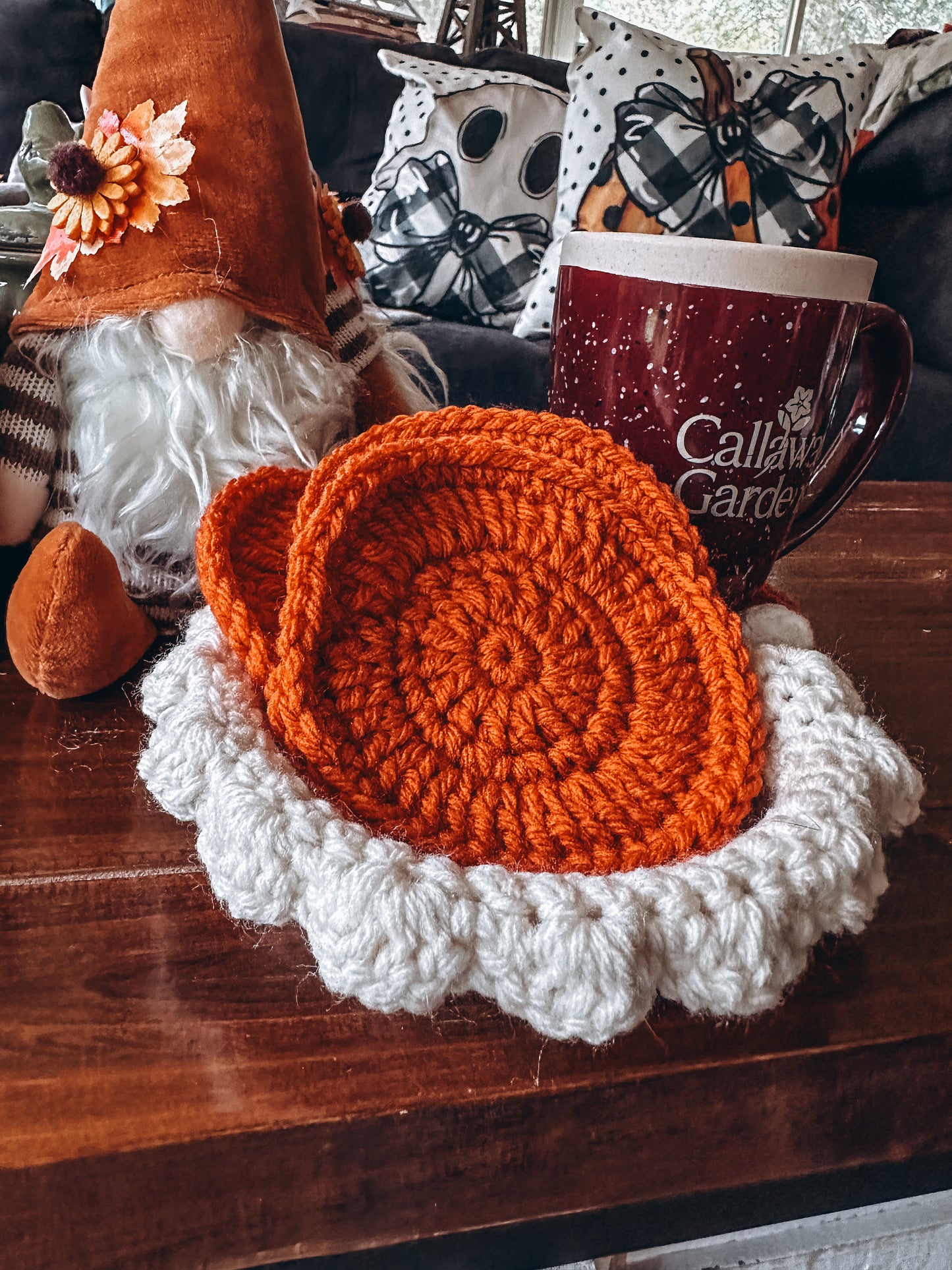 Pumpkin Pie Coaster Set