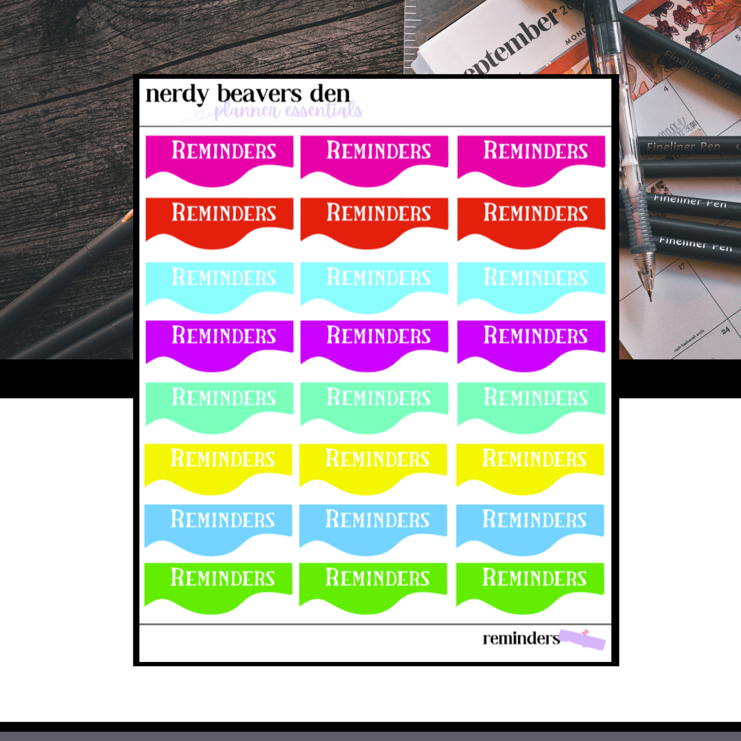 Reminder Header Stickers