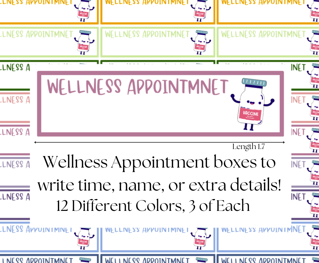 Wellness Appointment Stickers